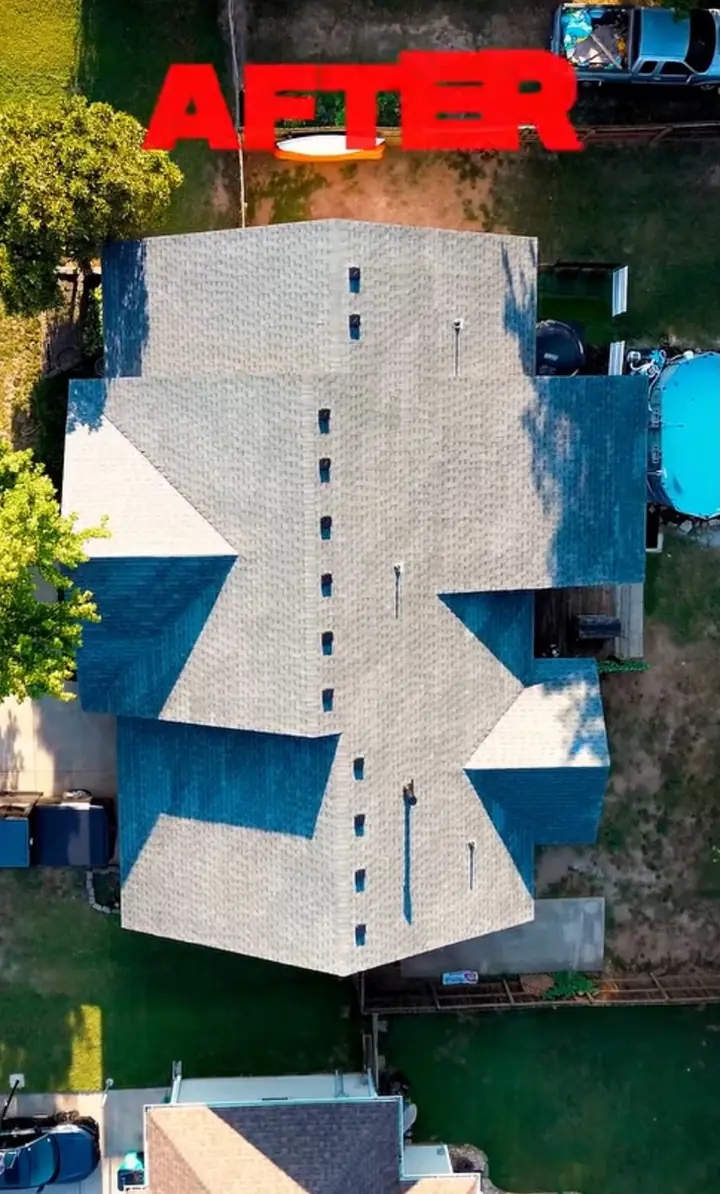 Before — stripped to deck — Armstrong Roofing & Building Ltd